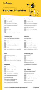 CV Writing Checklist